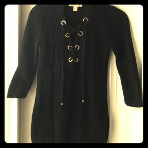 Black Lace-Front Michael Kors sweater